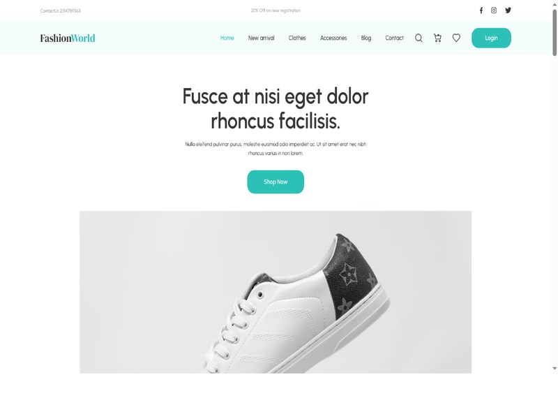 Florence — Footwear store template