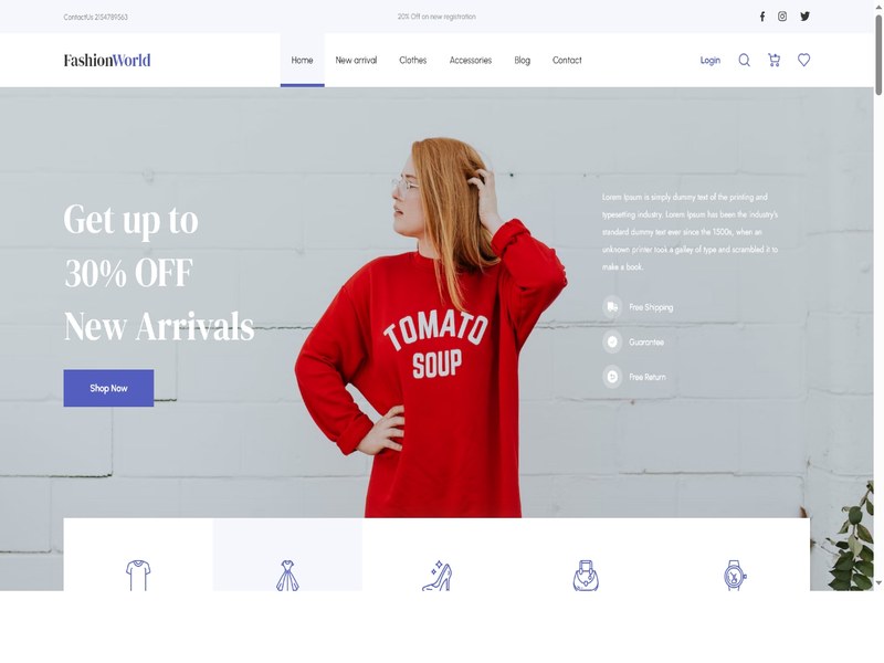 Milan — Clothing store template